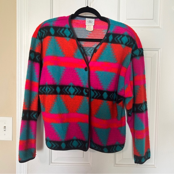 Vintage Button up Sweater David Wayne Aztec, Size Medium - Picture 2 of 5